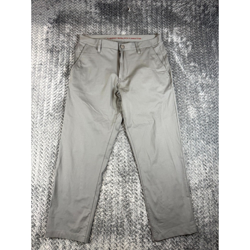 Rhone Chino Pants Mens 30 Gray Low Rise Flat Front Straight Leg Golf Performance